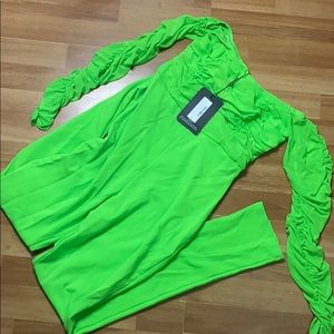Bright green jumpsuit